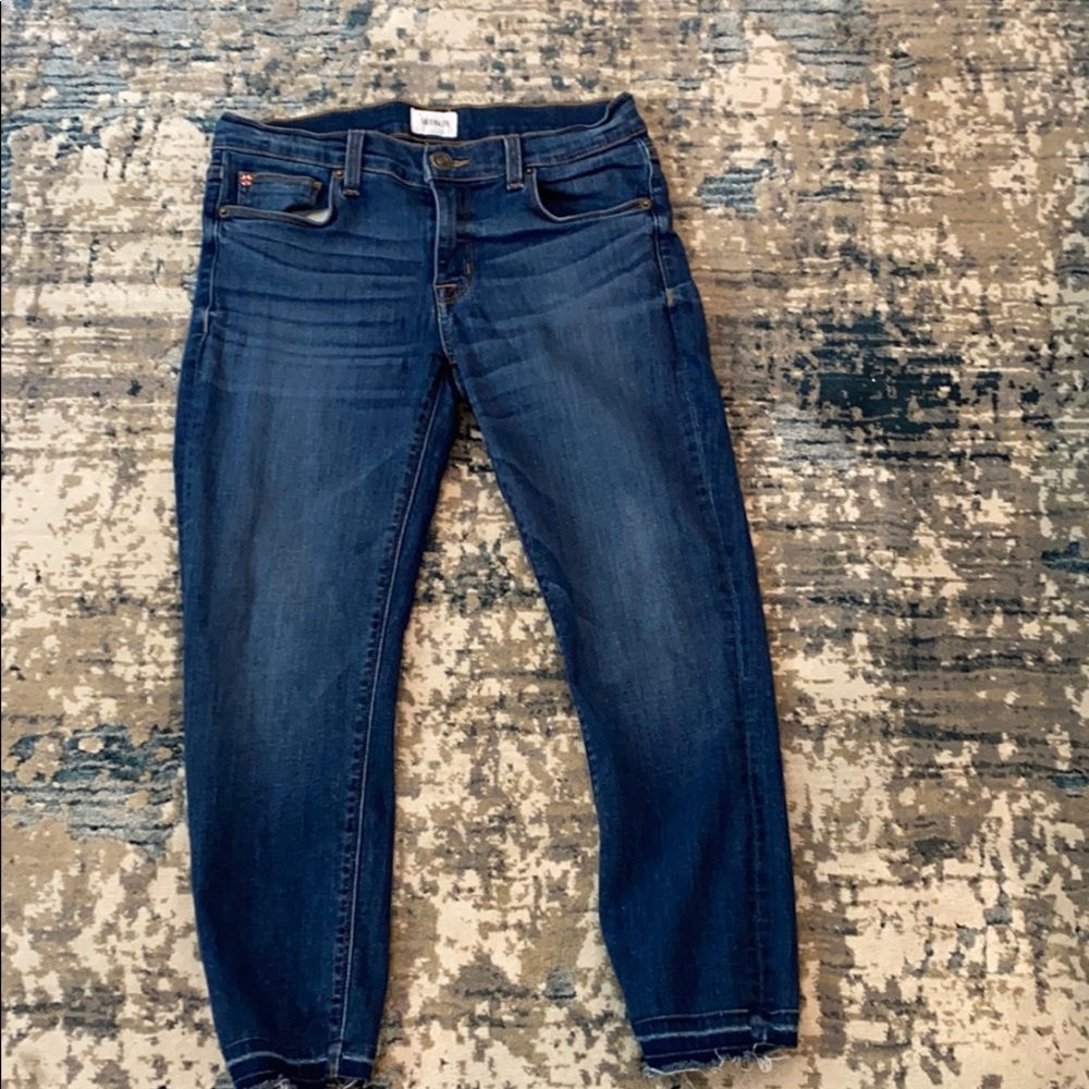 Hudson Super skinny raw edge crop